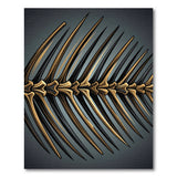 Golden Fish Skeleton Geometric Area Rug