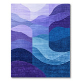Purple Ombre Wave Abstract Area Rug