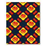 Jack-o-Lantern Geometric Diamond Area Rug