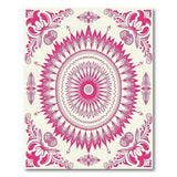 Floral Vintage Pink Pink Floral Mandala Area Rug