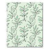 Mint Green Sketchy Leaves Area Rug