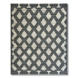 Black and White Geometric Modern Black White Geometric Woven Area Rug