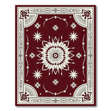 Ornate Red Mandala Persian Traditional Persian Area Rug