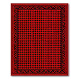 Red Houndstooth Heritage Area Rug