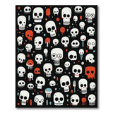 Playful Cartoon Skull Area Rug