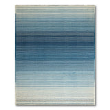 Blue Ombre Striped Area Rug