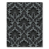 Elegant Grey Elegant Grey Damask Floral Area Rug
