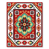 Multi-color and Patterns Red Persian Medallion Area Rug