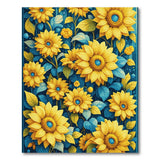 Multi-color and Patterns Vibrant Yellow Sunflower Area Rug