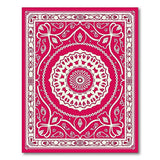 Traditional Persian Vibrant Pink Persian Mandala Area Rug
