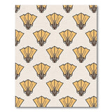 Beige Folding Fan Pattern Area Rug