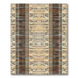 Geometric Brown Tan Striped Area Rug