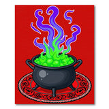 Spooky Witch Cauldron Bubbling Potion Area Rug