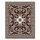 Brown and Ivory Traditional Persian Area Rug
