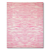 Pink Wavy Zebra Stripe Area Rug