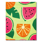 Vibrant Watermelon Orange Fruit Pattern Area Rug