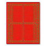 Red Traditional Persian Ornate Red Persian Area Rug