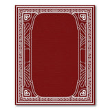Ornate Red Border Area Rug
