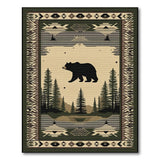 Black Bear Forest Southwestern Area Rug