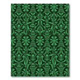 Emerald Green Ornate Floral Area Rug