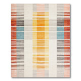 Multi-color and Patterns Stripe Vibrant Multi-Color Geometric Stripe Area Rug
