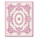 Pink Ornate Pink Floral Vintage Area Rug