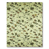 Vintage Green Vine Floral Area Rug