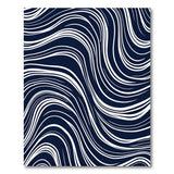 Blue and Teal Navy Wavy Abstract Area Rug