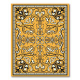 Elegant Orange Ornate Floral Area Rug