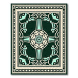 Teal Medallion Ornate Persian Area Rug