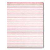 Pink Striped Washable Area Rug