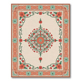 Multi-color and Patterns Ornate Red Floral Persian Area Rug