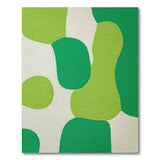 Vibrant Green Organic Shapes Area Rug