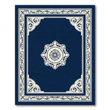 Blue and Teal Traditional Persian Navy Blue Traditional Persian Medallion Area Rug