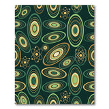Retro Atomic Orbit Green Geometric Rug