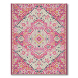 Vibrant Pink Persian Floral Area Rug