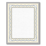 Ornate Navy Gold Border Cream Area Rug