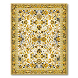 Opulent Gold Black Floral Persian Rug
