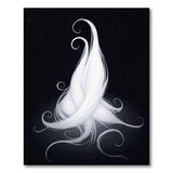 Ethereal White Curl Abstract Area Rug