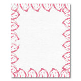 Pink Petal Border Area Rug