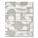 Abstract Grey Geometric Circles Area Rug