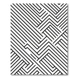 Black and White Black White Geometric Maze Area Rug