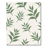 Green Leaf Botanical Print Area Rug