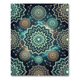 Starry Teal Mandala Area Rug