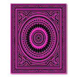 Vibrant Pink Heritage Tribal Mandala Rug