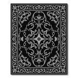 Traditional Persian Black White Ornate Persian Area Rug