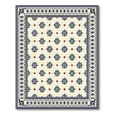 Cream Persian Rug with Navy Star Motifs