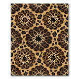 Brown and Tan Leopard Floral Brown Tan Area Rug