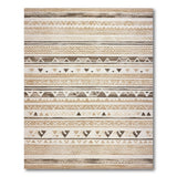 Tan Brown Southwestern Geometric Stripe Rug