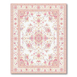Traditional Persian Pink Pink Floral Medallion Persian Rug